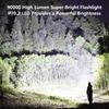 Dobíjecí LED svítilna 90000 lumenů Super jasná svítilna s COB pracovním světlem 7 režimů Zoomovatelná Vysokovýkonná Vodotěsná pro kempování Nouzová