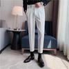 Naples Men's Loose Straight-Leg Trousers - 2025 Spring/Autumn Casual Korean Style, Trendy Business Pants