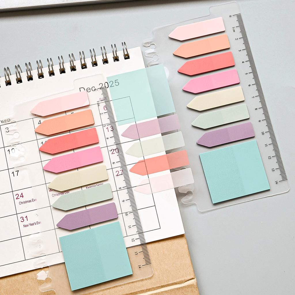160 Pcs Transparent Colorful Index Creative Memo Pads Office School Stationery Self-Adhesive Stickers Sticky Note Pads