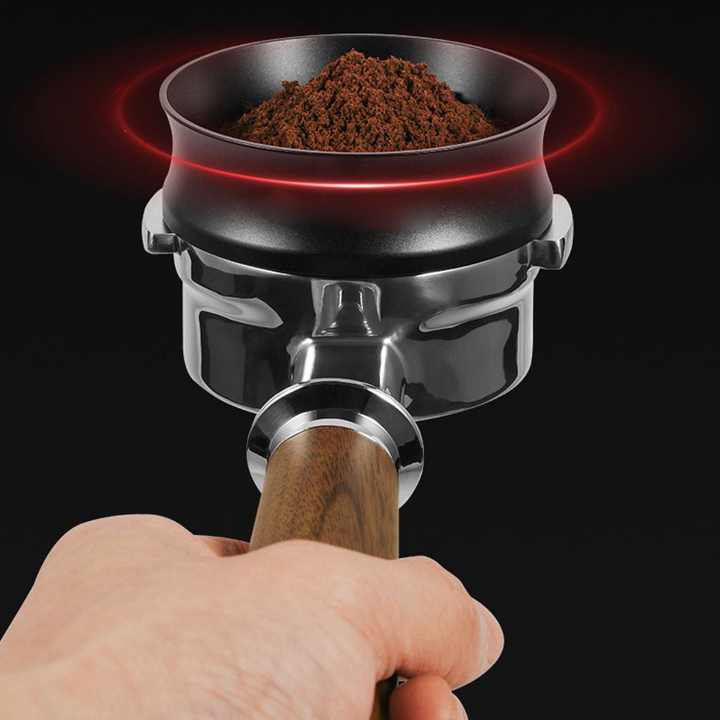 Wide Mouthed Espresso Dosing Funnel with Magnetic Base Precision Coffee Dosing Ring for Efficient Coffee Brewing 51mm