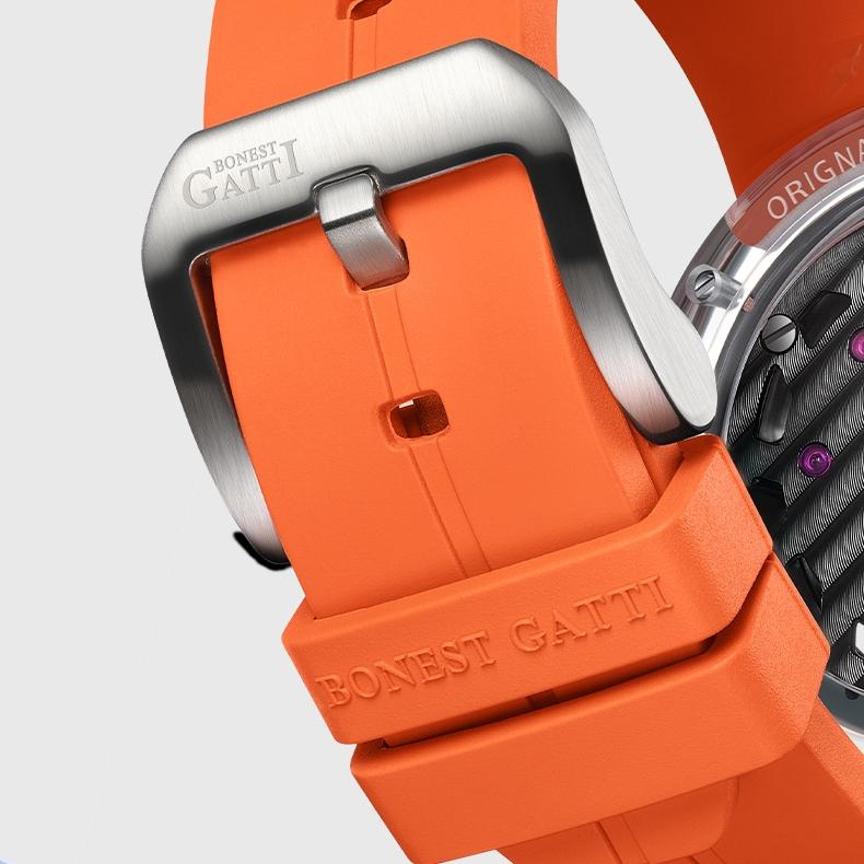 Bonest Gatti Uhr, Glasschale, modische Herren-Mechanische Uhr