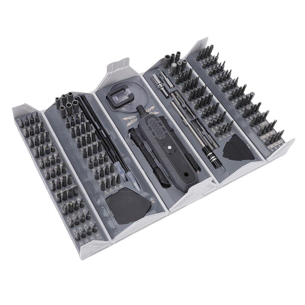 180 In 1 Precise Screwdriver Set Multifunctional Handle and Magnet Bits for Laptop Phone Game Console Repair 5 Fold