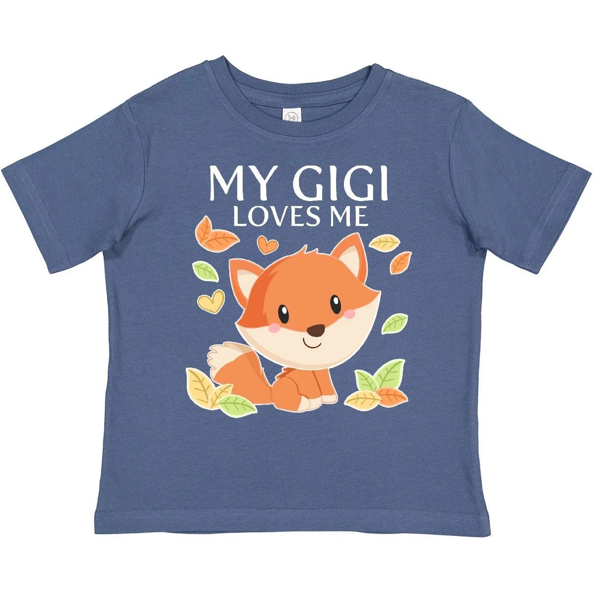 Inktastic My Gigi Loves Me- Little Fox Toddler T-Shirt Family Foxes Great First 100