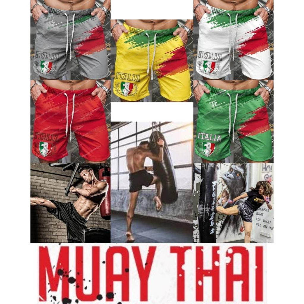 Boxing Shorts Pants Italy 3D Print Fighting Training MMA Unisex Men Women Quick Dry Fitness Gym Sport Workout Casual Streetwear