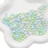 ABS Non-Porous Pearl-Plated Colored Round Beads for DIY Crafts and Fashion Accessories