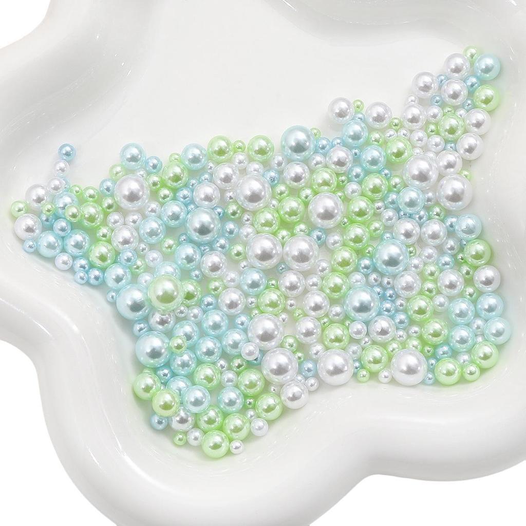 ABS Non-Porous Pearl-Plated Colored Round Beads for DIY Crafts and Fashion Accessories