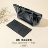 Black Cloud-shaped Soft Leather Sunglasses Case, Convenient and Comfortable, Magnetic Sunglasses Gift Pack, Can Be Printed