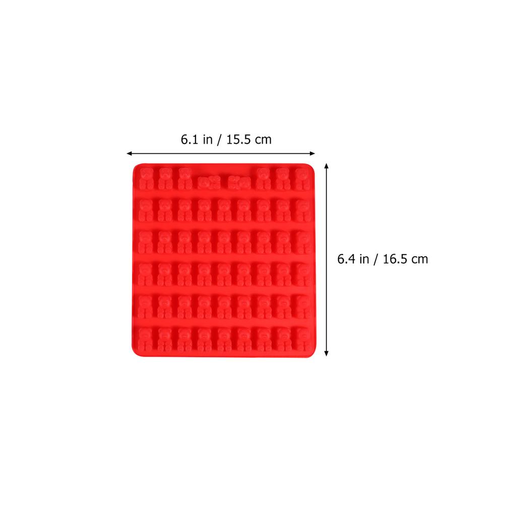 53 Cavities Bear Silicone Mold DIY Chocolate Candy Tray for Ice Cube Gummy Jelly Dropper Included Bear Silicone Mold