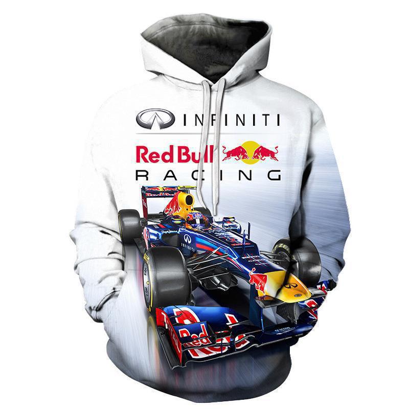 Nové 3D digitální potisk Pánský ležérní oblek s kapucí Red Bull Racing Mikina s kapucí