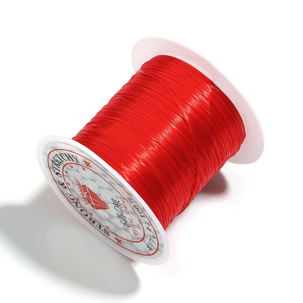 Colorful Handmade Beaded Bracelet with Elastic Cord and Crystal Beads