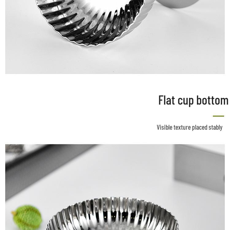 Retro nerezová dezertní miska - Styl Ins pohár na zmrzlinu a želé