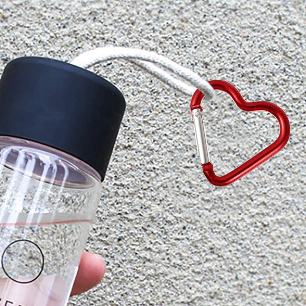 LIFKOME Carabiner Heart Shape Set of 20 10 Colors Aluminum