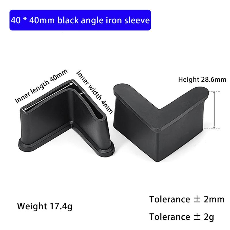 10Pcs L Type Rubber Base Non-Slip Foot Pad Slotted Angle Bar Triangle Feet Shelf Iron Bed Foot Cover Protective Rubber Sleeve