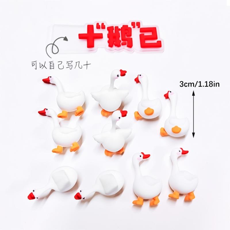 Miniature Geese Cake Decoration 3cm Rubber Duck Cake Ornament For Kids Birthday Baby Showers Anniversary Celebration