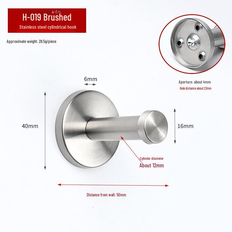 Stainless Steel Mini Single Clothes Hook for Wall