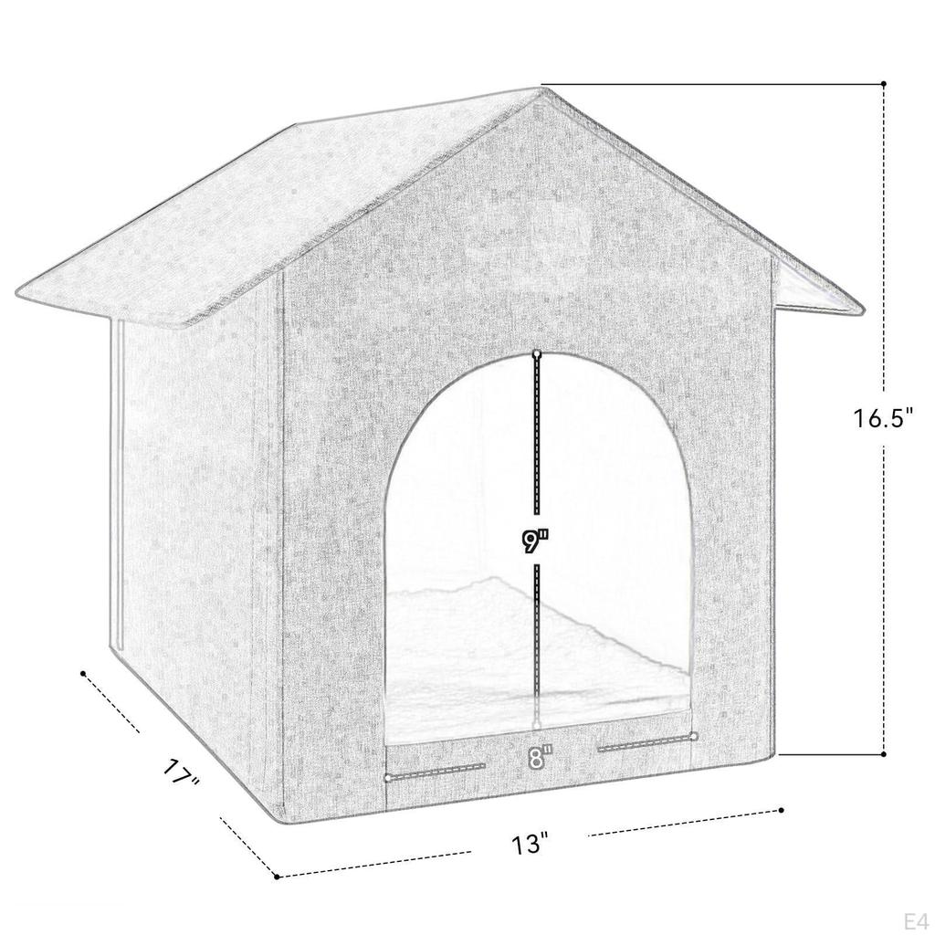 Cat Bed Hideaway Outdoor Pet Shelter Modern All Season Soft Cave House Sleeping for