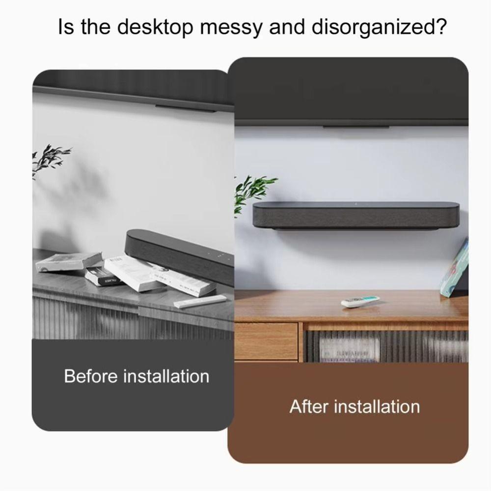 Carbon Steel Wall Mount Bracket Thickened Soundbar Wall Mount Fixing Storage Rack  Under TV Sound