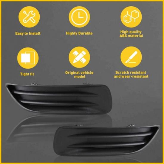 Fog Cover Light Lamp Pair Fit Fit 2003-2004 Driver&Passenger Toyota Corolla Side