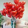 50/100 pezzi  5/10/18 pollici  Palloncini a Cuore Rosso in Foglio San Valentino Atmosfera Romantica Scena Decorazione Sfondo Compleanno Anniversario
