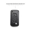 Genuine Leather Key Cover for Peugeot 308, 508, 408, 3008, 4008, 208 & Citroen Sega