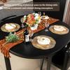 Gold Round Placemats,Round Vinyl Placemats Bulk 15 Inch Table Place Mat Non Slip for Indoor Outdoor Holiday Wedding Dinner