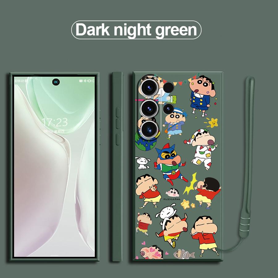 Fashion Crayon Shin-chan Case for Samsung Galaxy S25 S25Edge S21 Plus S23 Note 20 10 Ultra S20 FE S22 S24 Ultra Phone Cover