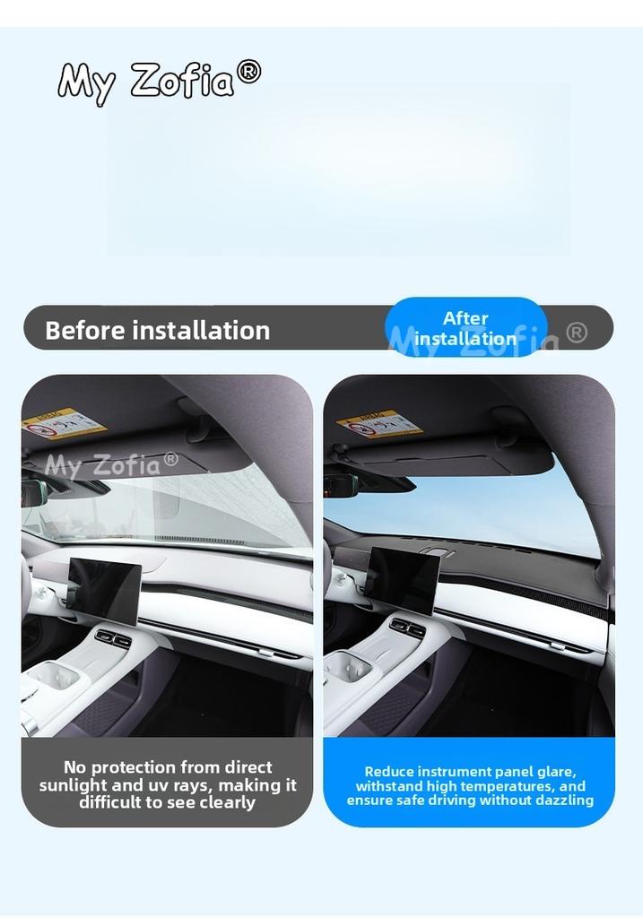 Car Dashboard Anti-Glare Mat Non-Slip Heat Insulation Ray Blocking Dust Proof Accessories For Changan Qiyuan Nevo A06 2026 2027