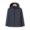 Men's Thin High Breathability Single-layer Jacket Hidden Ventilation Hole Waterproof Large Zipper Hat Removable Clip