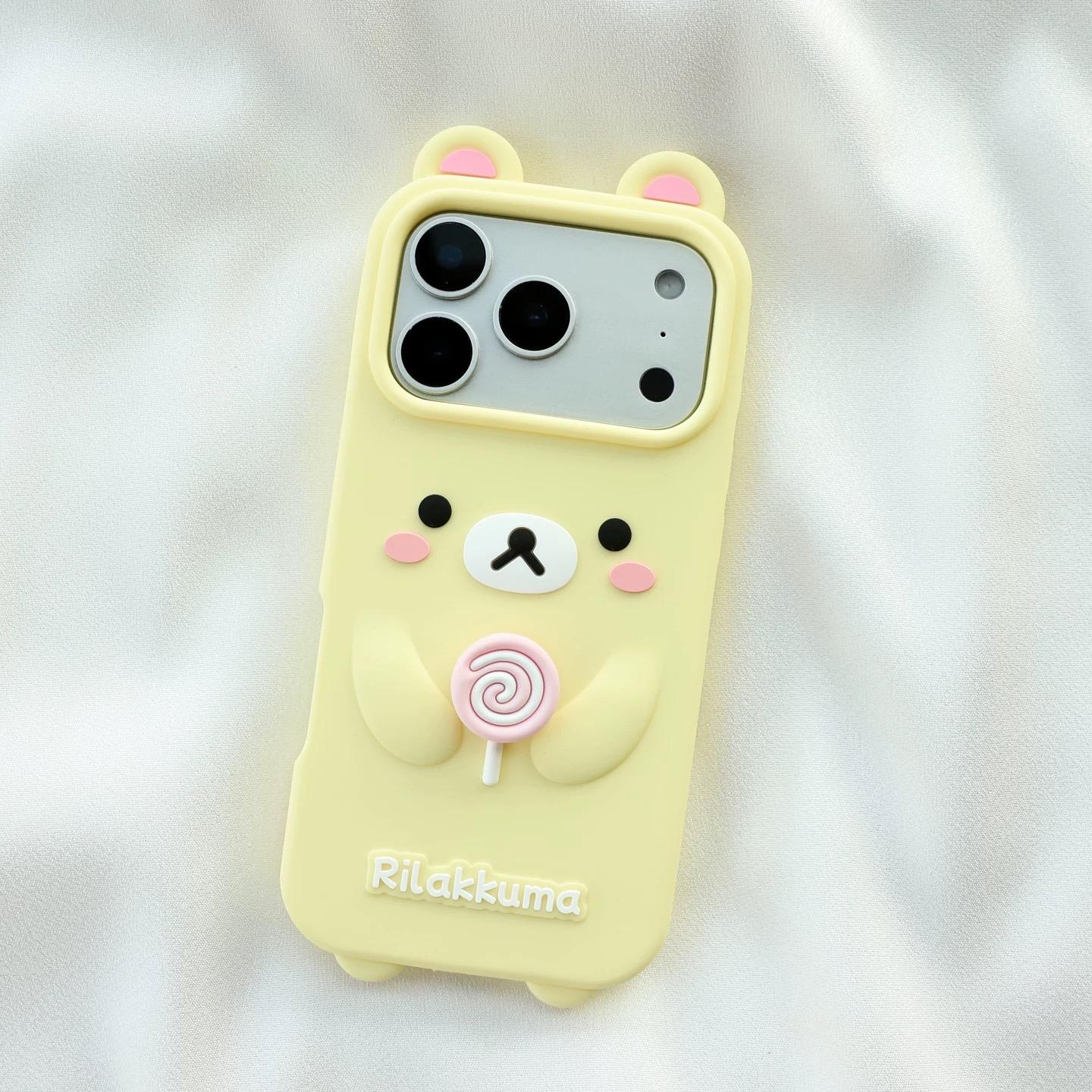 nouvelle jolie coque de téléphone dessin animé 3D ours Pour iPhone 17 16 15 14 13 12 Pro Max 17promax 17pro coque souple en silicone iPhone 13(14)