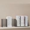 Durable Three-Compartment Transparent Bookends Reusable Non-Slip Documents Stand Stackable Thicken Desktop Bookshelf Table
