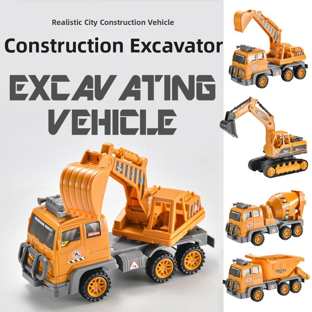 4 Styles Inertia Engineering Car Toy Plastic Excavator Model Tractor Toy  Children Gift