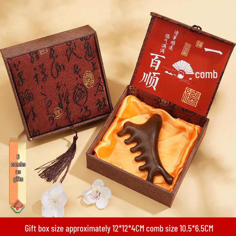 Chinese Sandalwood Comb Gift Set: Elegant Teacher's Birthday Souvenir for Girls