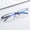 3 Color Transparent Anti Blu-ray Glasses Alloy HD Half-frame Business Myopia Glasses Decorative Plastic Men Reading Eyewear