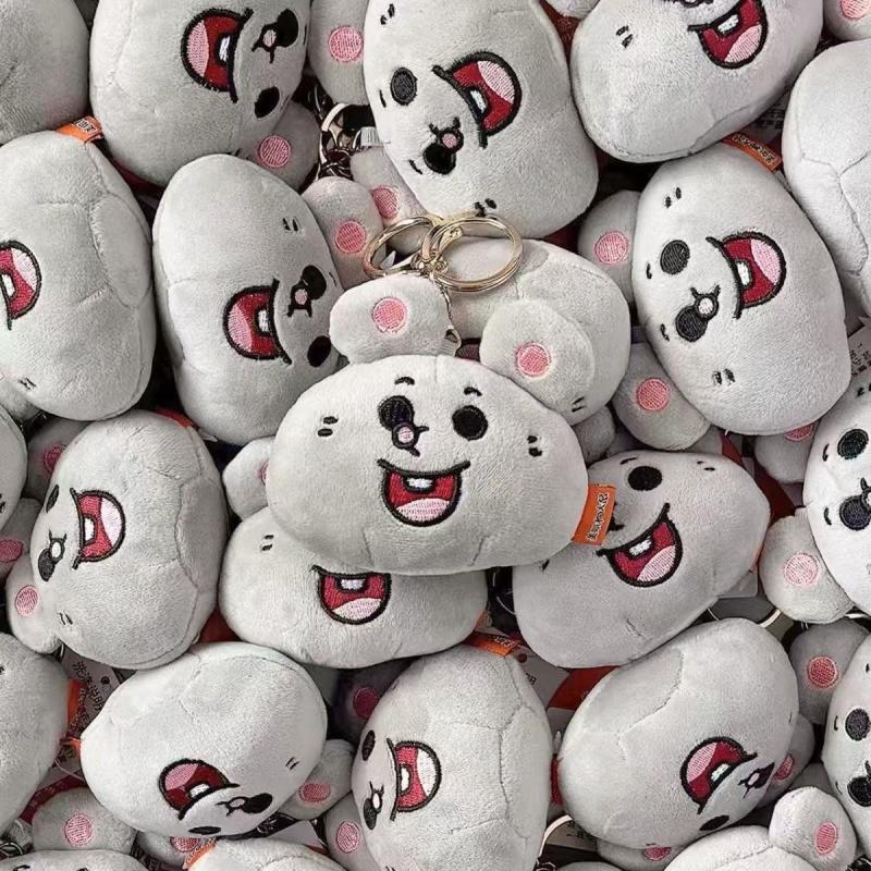 Cartoon Funny Plush Rat Dolls Keychain Pendant Cute Stuffed Animal Doll Keyring Lovely Backpack Decoration Friends Gifts