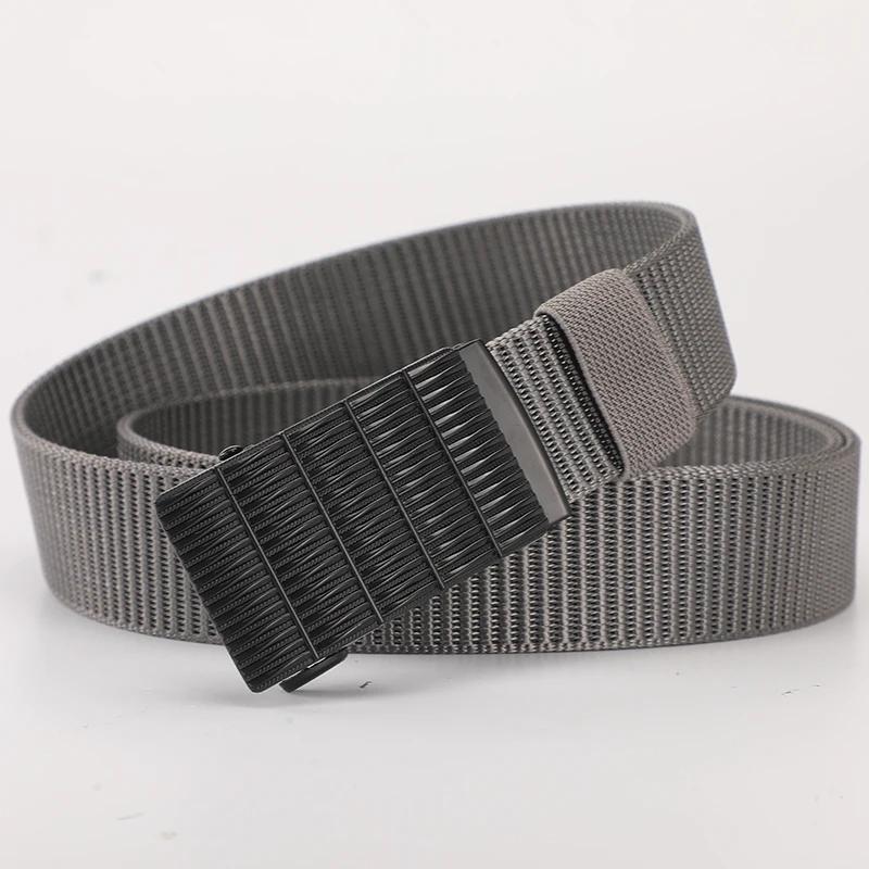 Man Nylon Canvas Webbing Belt Men's Fabric Belt Fashion Casual Automatic Buckle Designer for Jeans Working Belt Male Strap ZX011