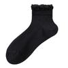Women’s Lightweight Seamless Ankle Socks with Lace Trim Breathable Sweat Absorbing Odor Resistant Solid Short Socks