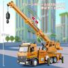 Huang Yem Construction Vehicle Toy, Crane, Construction Truck, Work Vehicle, Alloy Construction Car with Telescopic Boom and Light and Sound Effects,