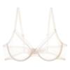 Sexy Durchbruch Ultra-Dünn Transparentes Spitzen-BH-Set, Push-Up Volle Oberweite Coquette Pikant Damen-Dessous-Set