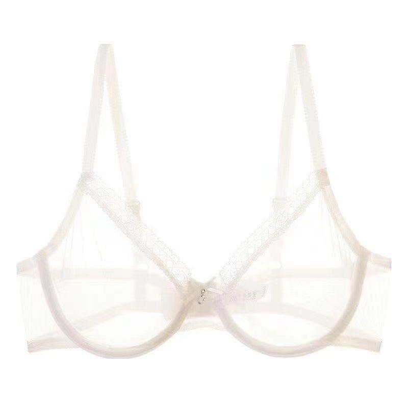 Sexy Durchbruch Ultra-Dünn Transparentes Spitzen-BH-Set, Push-Up Volle Oberweite Coquette Pikant Damen-Dessous-Set