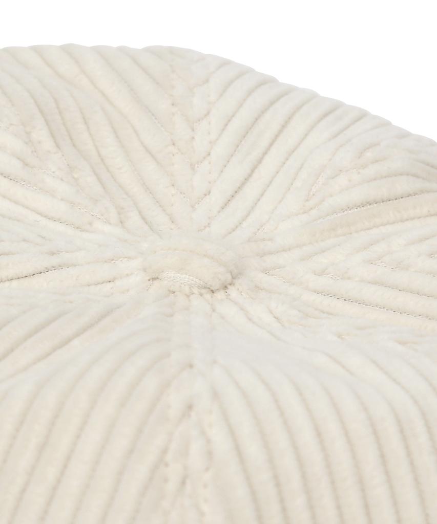 Eondeokeonteulolseutyudio Corduroy Beret Bread Beret / H Cord / Milk
