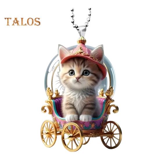 

Подвеска для автомобиля в виде котенка, подвесное украшение, акриловое зеркало заднего вида, милый брелок для сумки с котом, аксессуары для салона автомобиля Cat