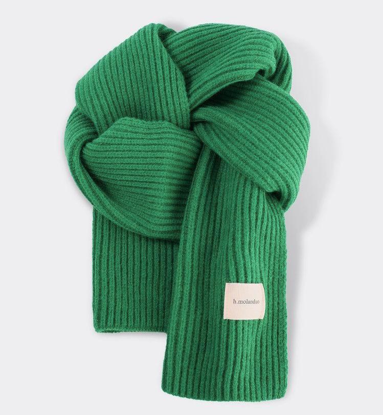 Solid Color Thicken Knitted Versatile Scarf for Women Winter Soft Comfortable Korean Version Warm Shawl for Women Female Outdoor