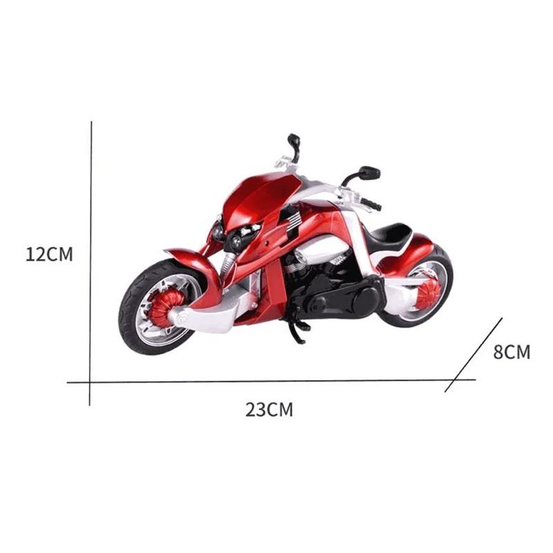 1/12 Yamaha Tyrannosaurus Rex V-REX Rennmotorrad Simulation Legierungs-Motorradmodell Ton und Licht Sammlung Kinderspielzeug Geschenk