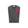 Solid Color Logo Print V-Neck Sleeveless Vest Unisex Vests UKS702018-067