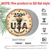 2D Flat, 1pc Round Aluminum Hanging Sign - USA 250th Anniversary 1776-2026 Vintage Metal Wall Art, Patriotic Liberty Torch & American Flag Design