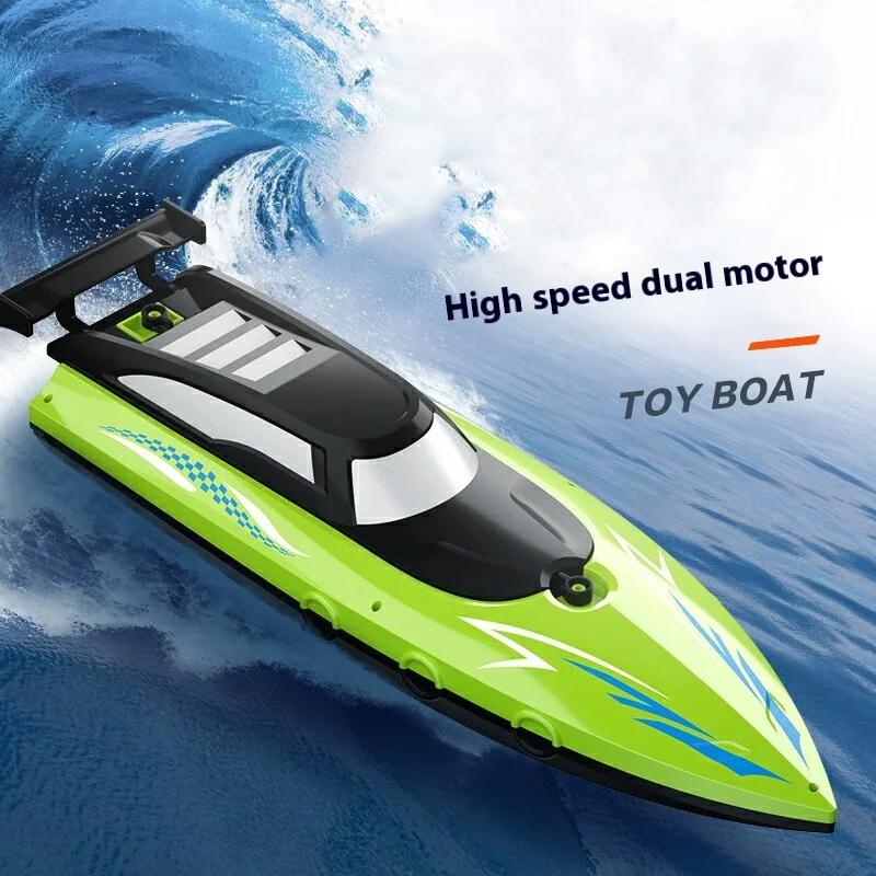 Rc Battery Boat Ship 2.4Ghz High-Speed Remote Control Racing Ship Water Speed Boat Child Model Kids Boys Outdoor Pool Toys Gifts