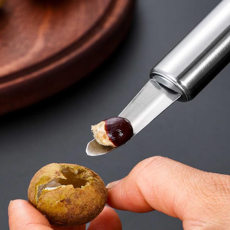 Stainless Steel Shrimp Back Opening Deveiner Tool Sharp Tip Easy Grip Handle for Home Kitchen Seafood Peeling Use