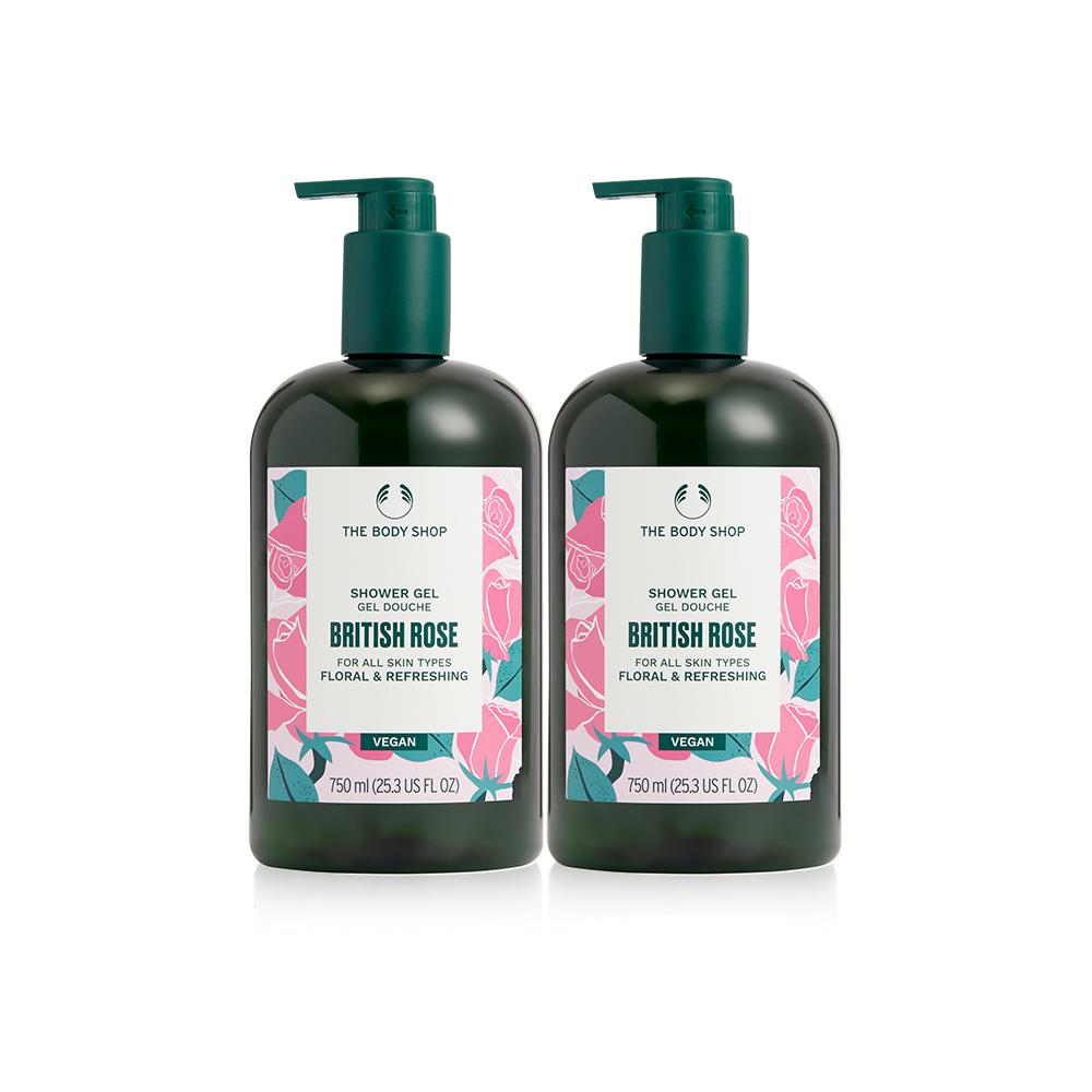 

[The Body Shop] British Rose Large Capacity Shower Gel Body Wash 750ML Duo Set