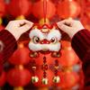 Traditional Lion Dance Pendant Horse Embroideried Atmosphere Lucky Pendant  Entrance Door