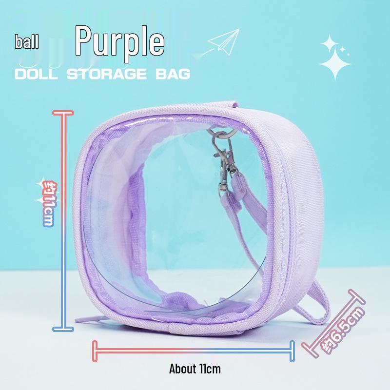 

10cm Square PVC Ita Doll Bag - Stroller, Plushie, & Star Doll Support for Comic Con